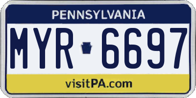 PA license plate MYR6697