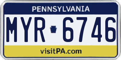 PA license plate MYR6746