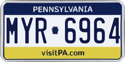 PA license plate MYR6964