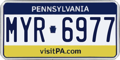 PA license plate MYR6977