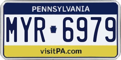 PA license plate MYR6979