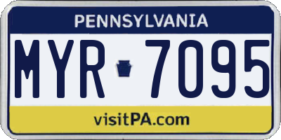 PA license plate MYR7095