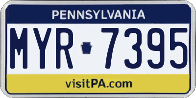 PA license plate MYR7395