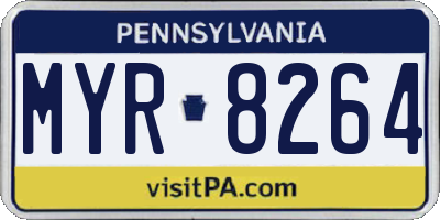 PA license plate MYR8264