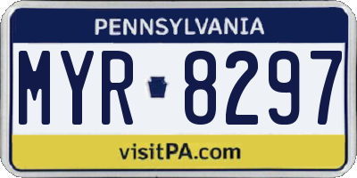 PA license plate MYR8297