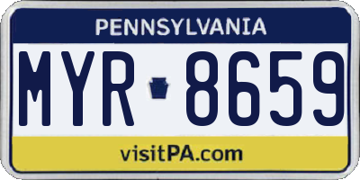 PA license plate MYR8659