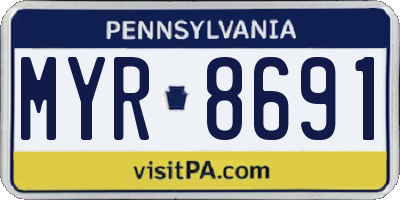 PA license plate MYR8691