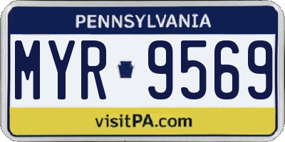 PA license plate MYR9569