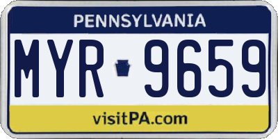 PA license plate MYR9659