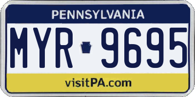 PA license plate MYR9695