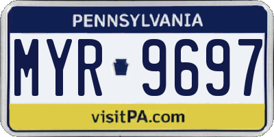 PA license plate MYR9697