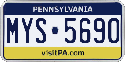 PA license plate MYS5690