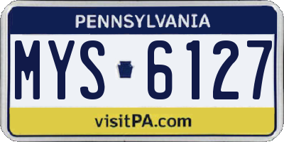 PA license plate MYS6127