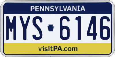 PA license plate MYS6146