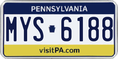 PA license plate MYS6188