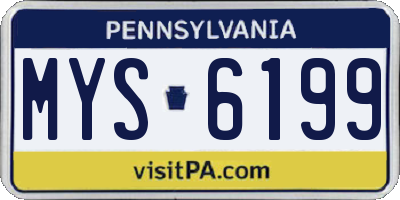 PA license plate MYS6199
