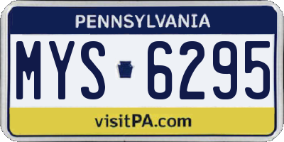 PA license plate MYS6295