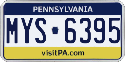 PA license plate MYS6395