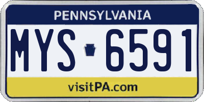 PA license plate MYS6591