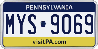 PA license plate MYS9069
