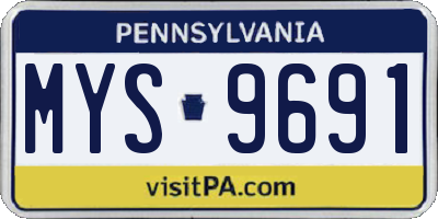 PA license plate MYS9691