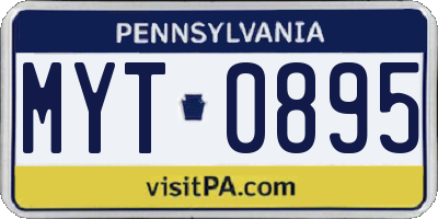 PA license plate MYT0895