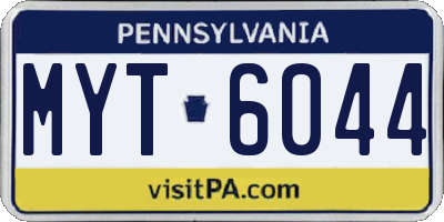 PA license plate MYT6044