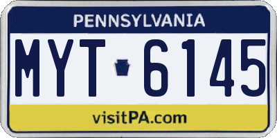 PA license plate MYT6145