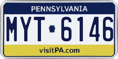 PA license plate MYT6146