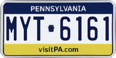 PA license plate MYT6161