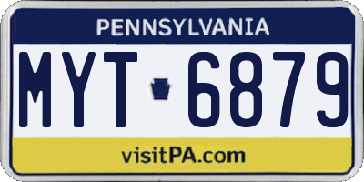 PA license plate MYT6879