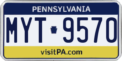 PA license plate MYT9570