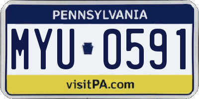 PA license plate MYU0591