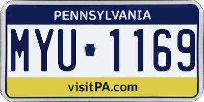 PA license plate MYU1169