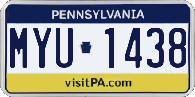 PA license plate MYU1438