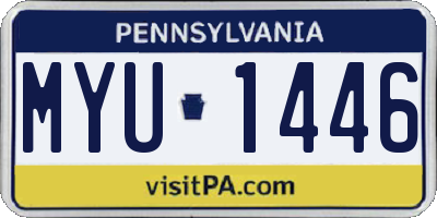 PA license plate MYU1446