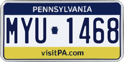 PA license plate MYU1468