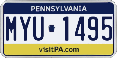 PA license plate MYU1495