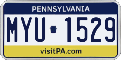 PA license plate MYU1529