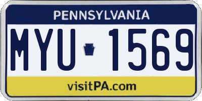 PA license plate MYU1569