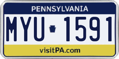 PA license plate MYU1591