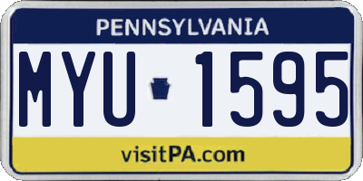 PA license plate MYU1595