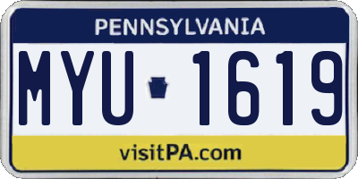 PA license plate MYU1619