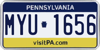 PA license plate MYU1656