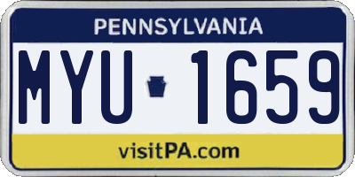 PA license plate MYU1659