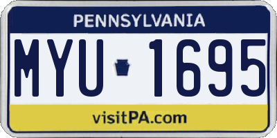 PA license plate MYU1695