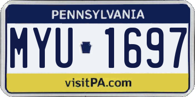 PA license plate MYU1697