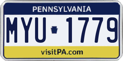 PA license plate MYU1779