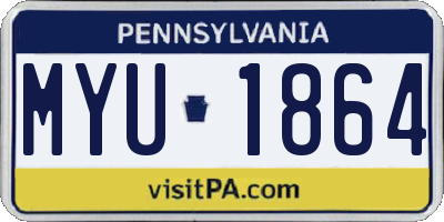 PA license plate MYU1864