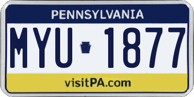 PA license plate MYU1877